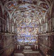 Michelangelo Buonarroti Sixtijnse chapel with the ceiling painting oil painting picture wholesale